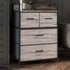 4 Drawer Chest of Drawers with Shelf - Grey, Wood Effect