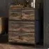 4 Drawer Chest with Top Shelf - Brown, Wood Effect