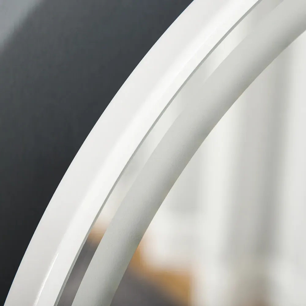 4 Drawer Dressing Table Set with LED Mirror and Stool - White