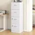 4 Drawer File Cabinet with Lock - White, Ash Wood Effect