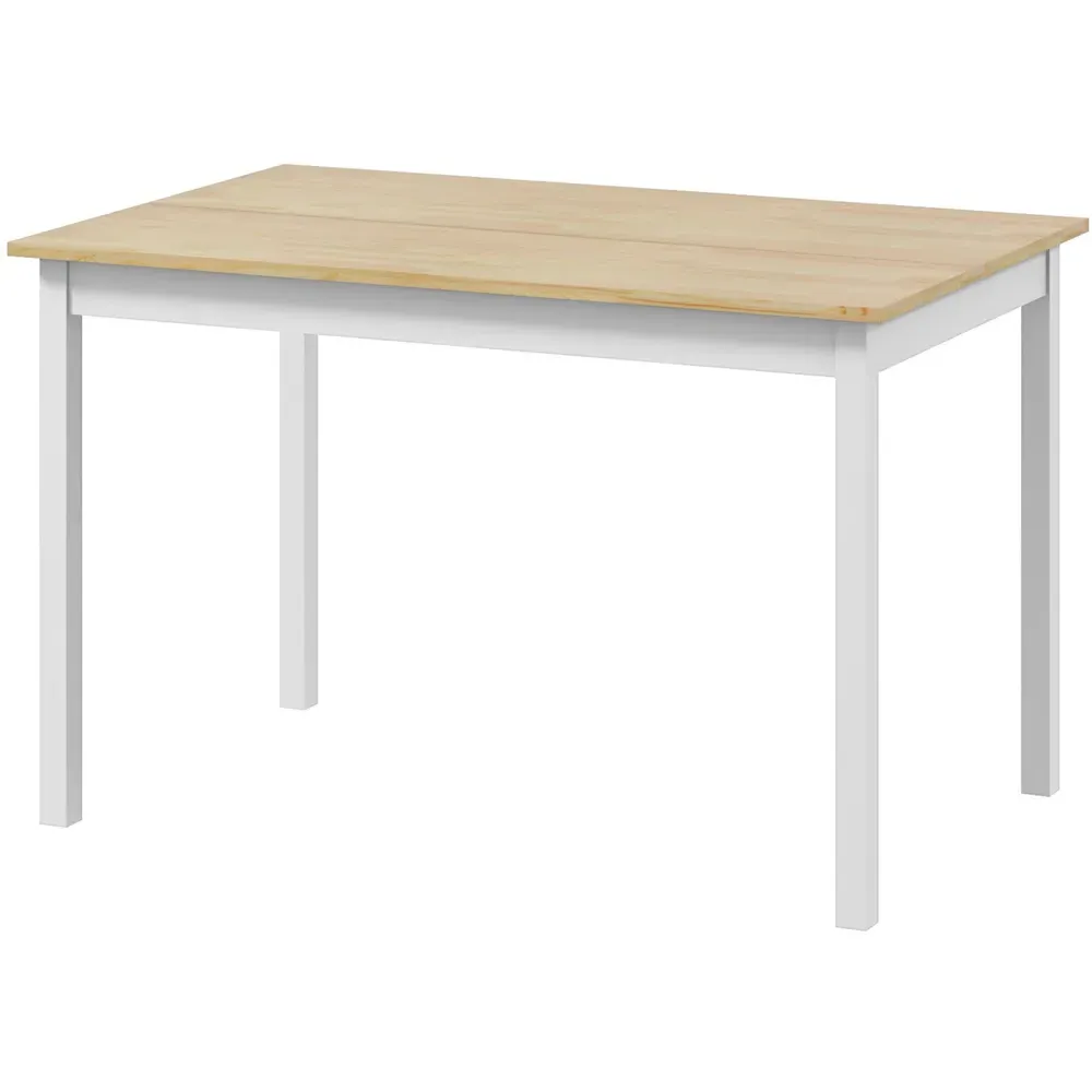 4-Seater Dining Table - Yellow, Pine Wood