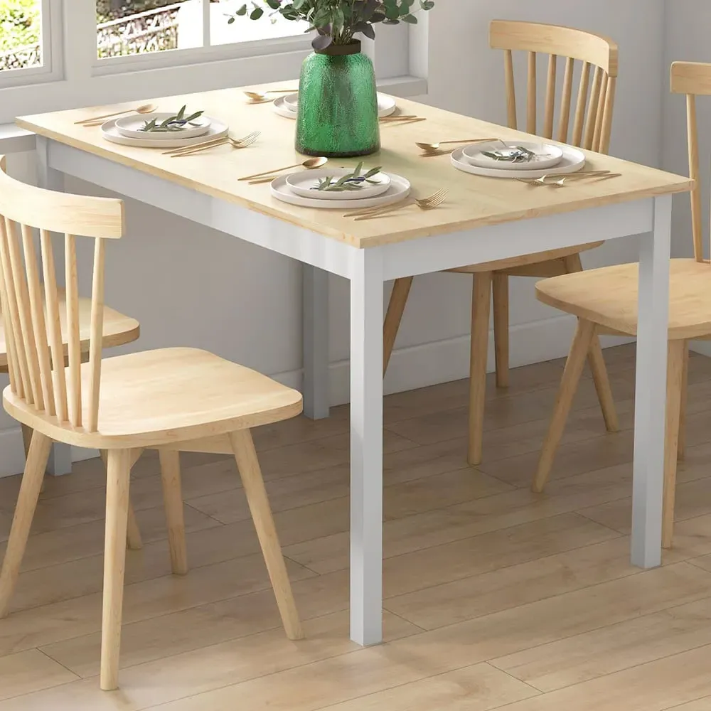 4-Seater Dining Table - Yellow, Pine Wood image