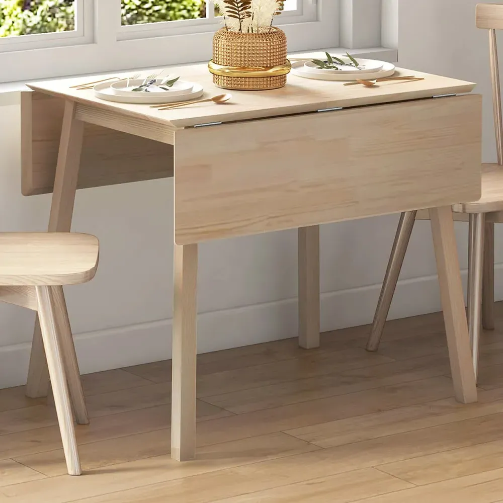 4-Seater Drop Leaf Dining Table - Natural, Pine