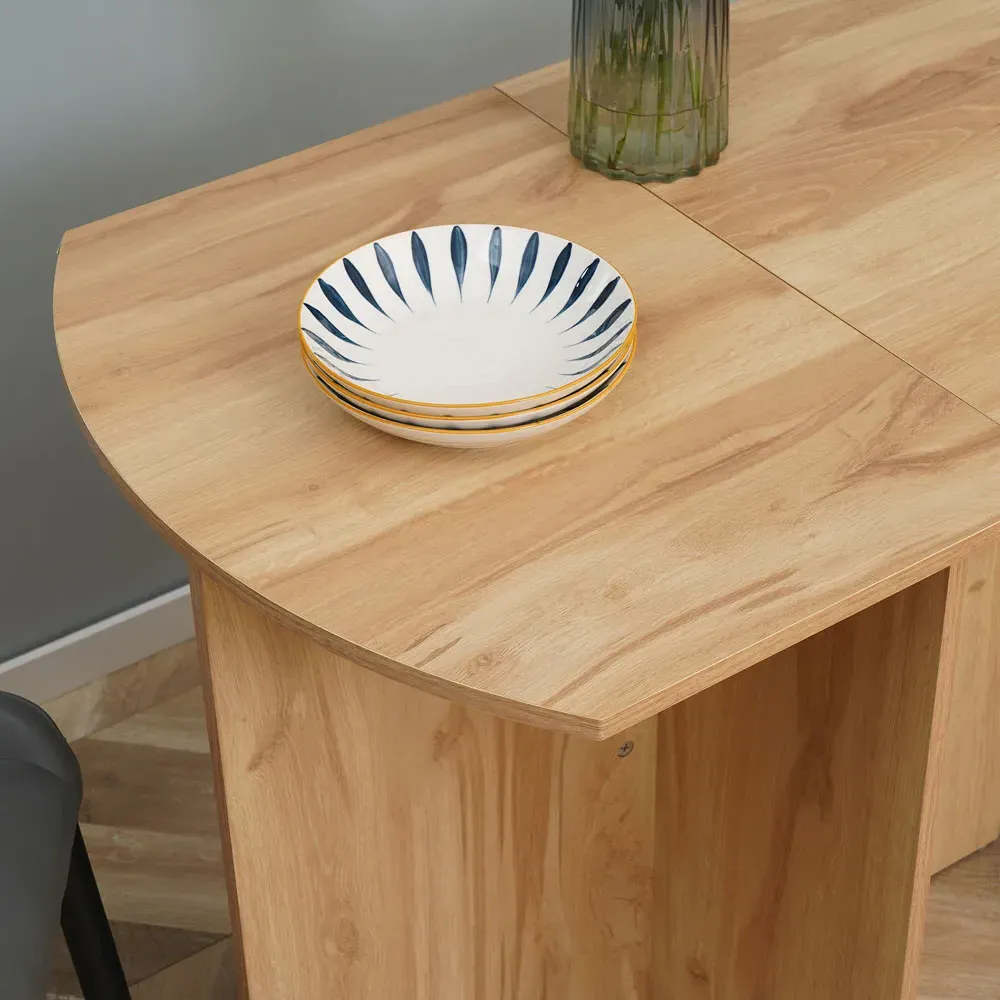 4-Seater Drop Leaf Dining Table - Oak