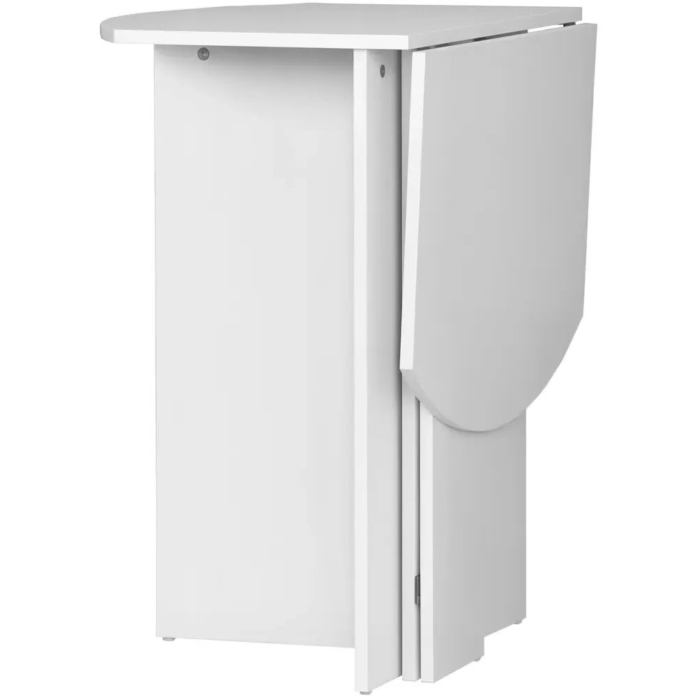 4-Seater Drop Leaf Dining Table - White, Particle Board