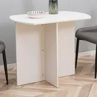 4-Seater Drop Leaf Dining Table - White, Particle Board