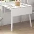 4-Seater Drop Leaf Dining Table - White, Pine Wood