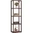 4 Shelf Floor Lamp with Dimmable LED - Brown, Glass