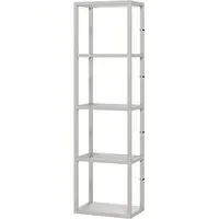 4 Shelf Floor Lamp with Dimmable LED - Grey, Glass