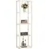4 Shelf Floor Lamp with Dimmable LED - White, Glass