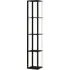 4 Shelf Floor Lamp with RGB LED - Black