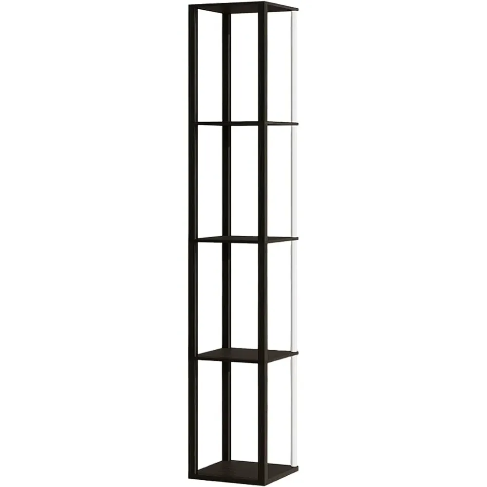 4 Shelf Floor Lamp with RGB LED - Black image