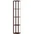 4 Shelf Floor Lamp with RGB LED - Brown