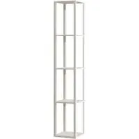 4 Shelf Floor Lamp with RGB LED - White