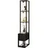 4 Shelf Floor Lamp with Storage - Black