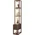 4 Shelf Floor Lamp with Storage - Brown