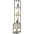 4 Shelf Floor Lamp with Storage - Grey