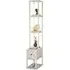 4 Shelf Floor Lamp with Storage - White