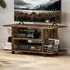 4 Shelf Mobile TV Cabinet - Brown