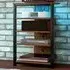 4 Shelf TV Unit with LED Lights - Brown