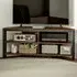 4 Shelf TV Unit with Storage - Brown