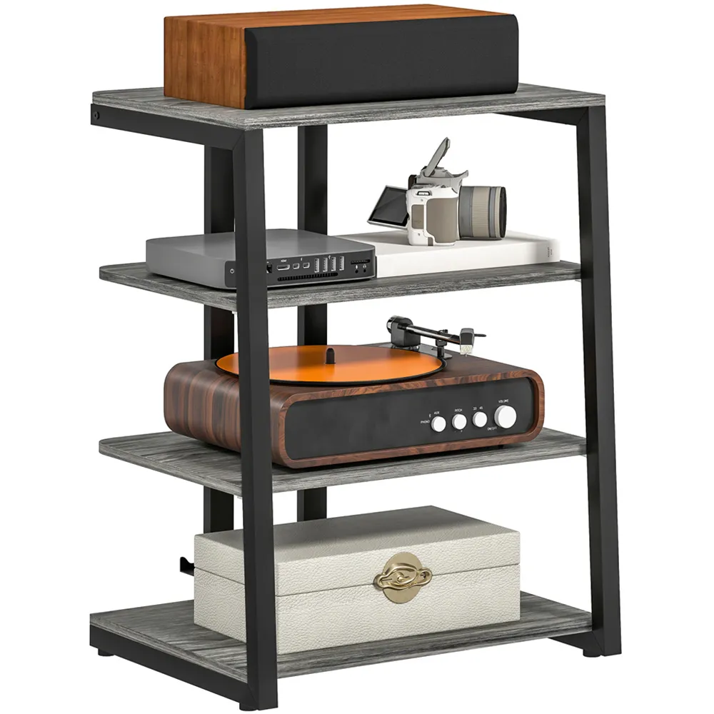4-Tier HiFi Rack Stand - Grey