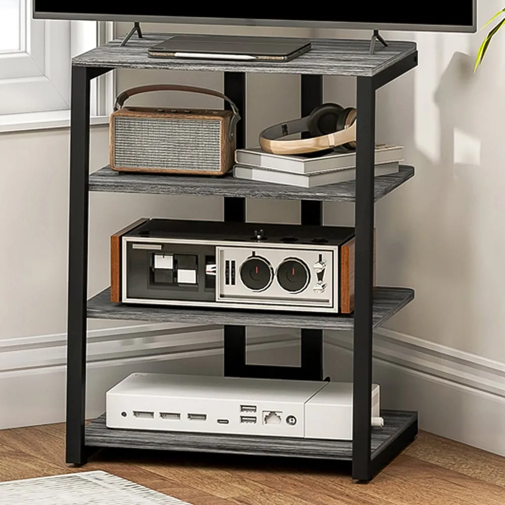 4-Tier HiFi Rack Stand - Grey image