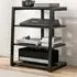 4-Tier Rack Stand with Power Strip - Black