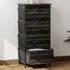 5 Drawer Chest of Drawers with Pockets - Black, Fabric