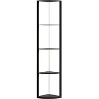 5 Shelf Floor Lamp with RGB LED - Black