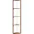 5 Shelf Floor Lamp with RGB LED - Rustic Brown