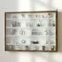 5-Tier Glass Door Wall Display Shelf Unit - Brown