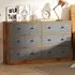 6 Drawer Chest of Drawers - Grey, MDF