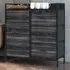 6 Drawer Chest of Drawers with Shelf - Black