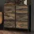 6 Drawer Chest of Drawers with Shelf - Brown, Wood Effect