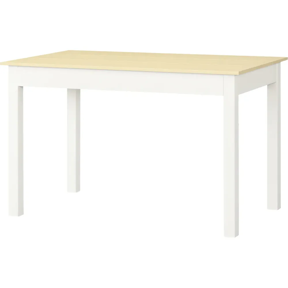 6 Seater Dining Table with Thick Legs - Oak Wood Grain