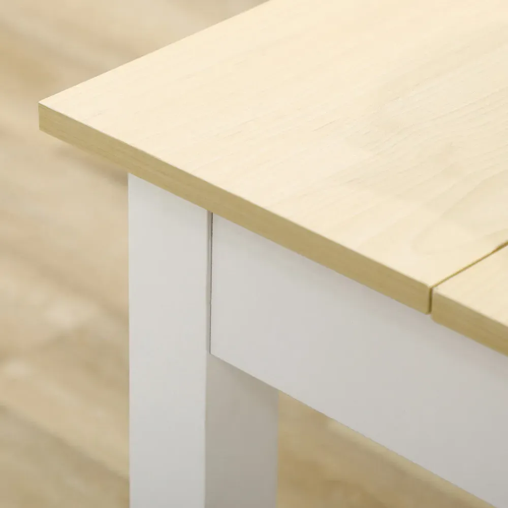 6 Seater Dining Table with Thick Legs - Oak Wood Grain