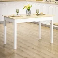 6 Seater Dining Table with Thick Legs - Oak Wood Grain