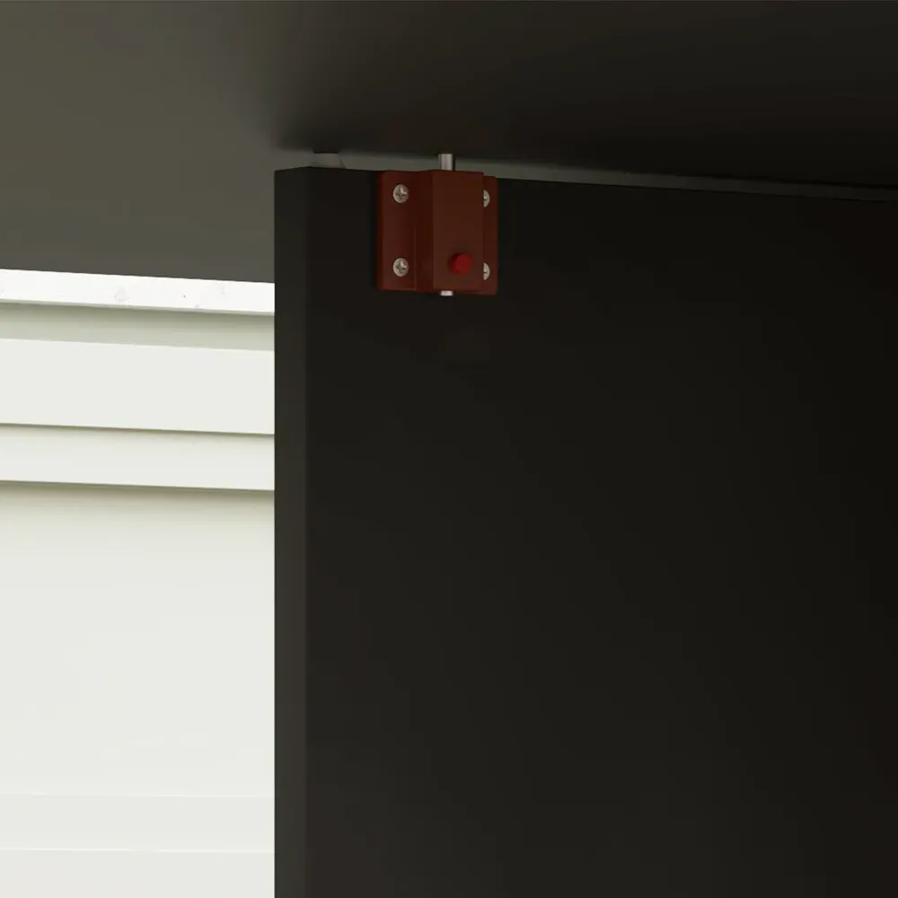 6 Seater Drop Leaf Dining Table with Open Shelf - Black