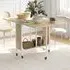 6-Seater Drop Leaf Mobile Dining Table - Natural