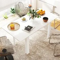 6-Seater Extendable Dining Table - White, High Gloss