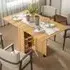 6-Seater Foldable Dining Table with Storage - Yellow
