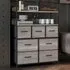 7 Drawer 2 Shelf Chest of Drawers - Grey, Wood Effect