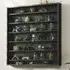 7-Tier Wall Display Cabinet with Glass Doors - Black