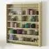 7-Tier Wall Display Cabinet with Glass Doors - White