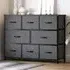 8 Drawer Fabric Chest of Drawers - Grey