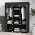 8 Shelf Portable Fabric Wardrobe - Black