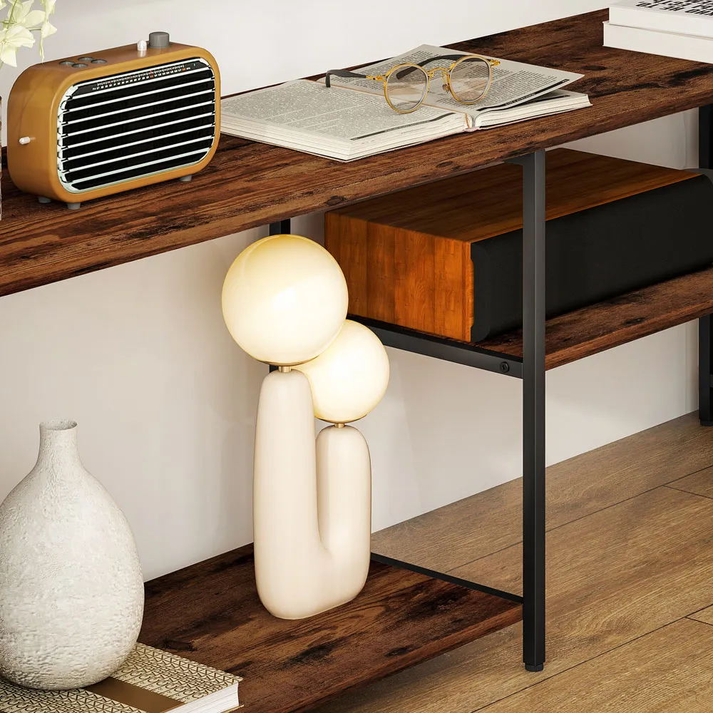 8 Shelf TV Unit - Brown