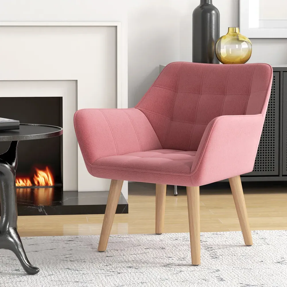 Accent Armchair - Pink, Velvet