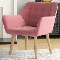 Accent Armchair - Pink, Velvet